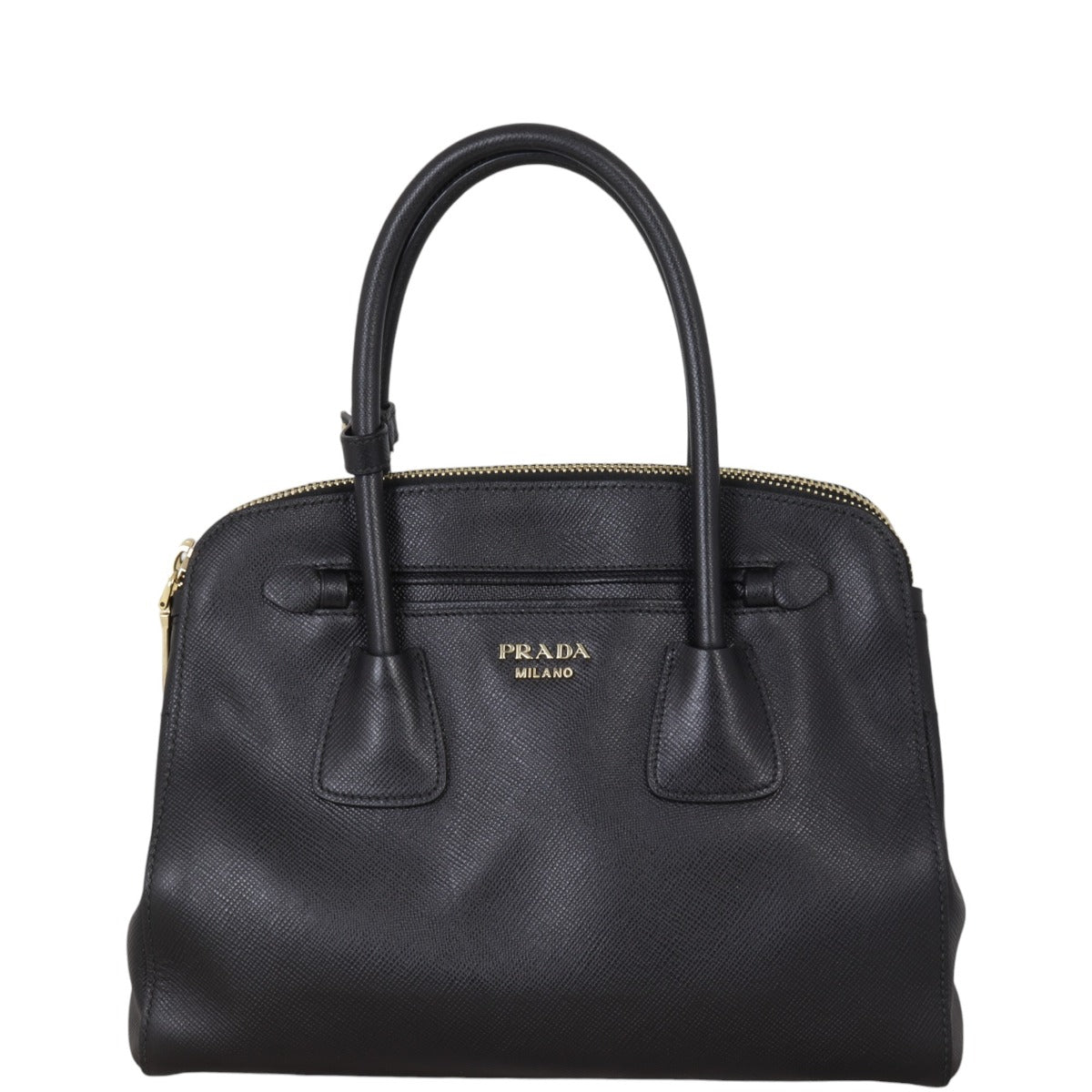 Prada Saffiano Cuir Double Zip Dome Tote Handbag Tote Bag