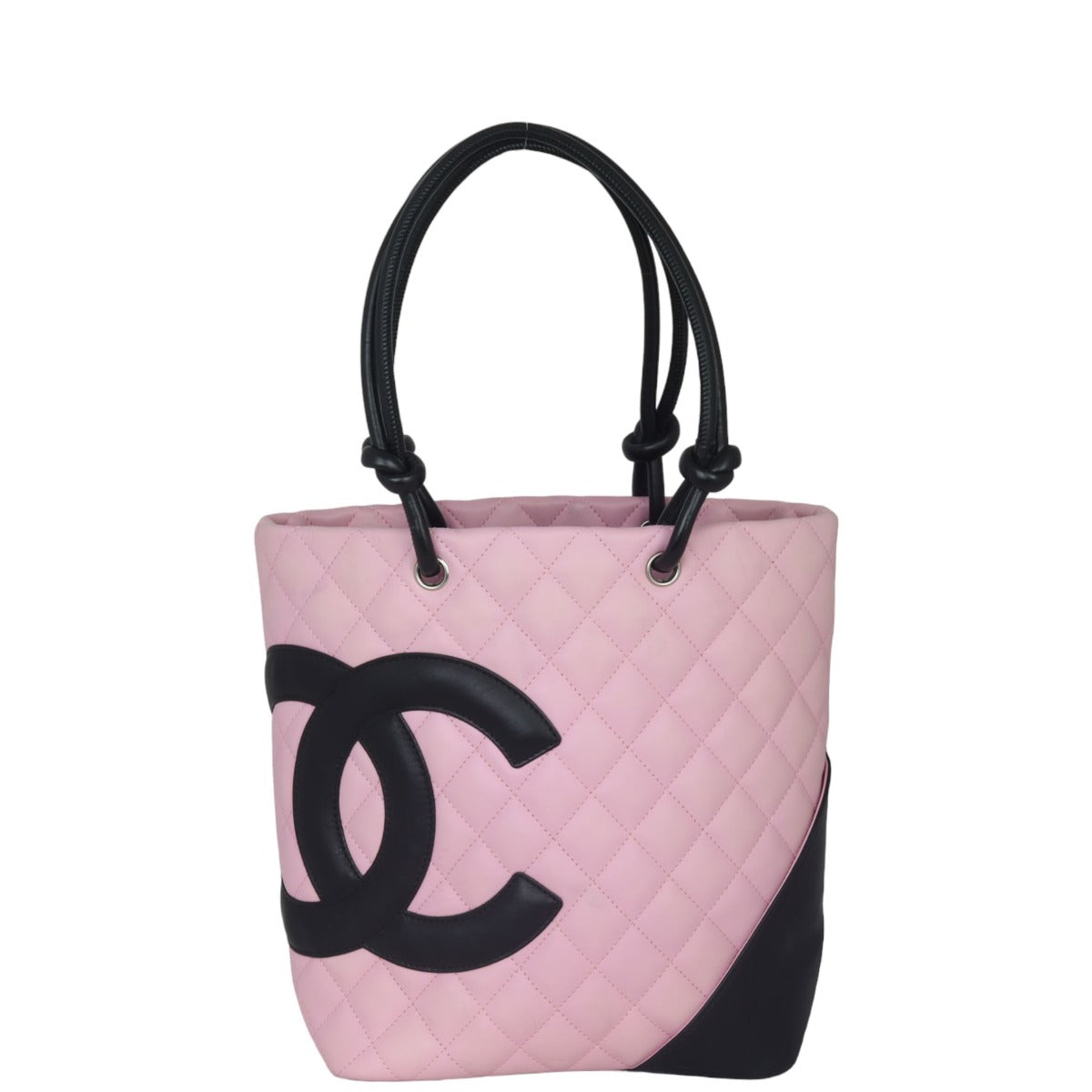 Chanel Ligne Cambon Tote Lambskin Pink Medium Tote Bag