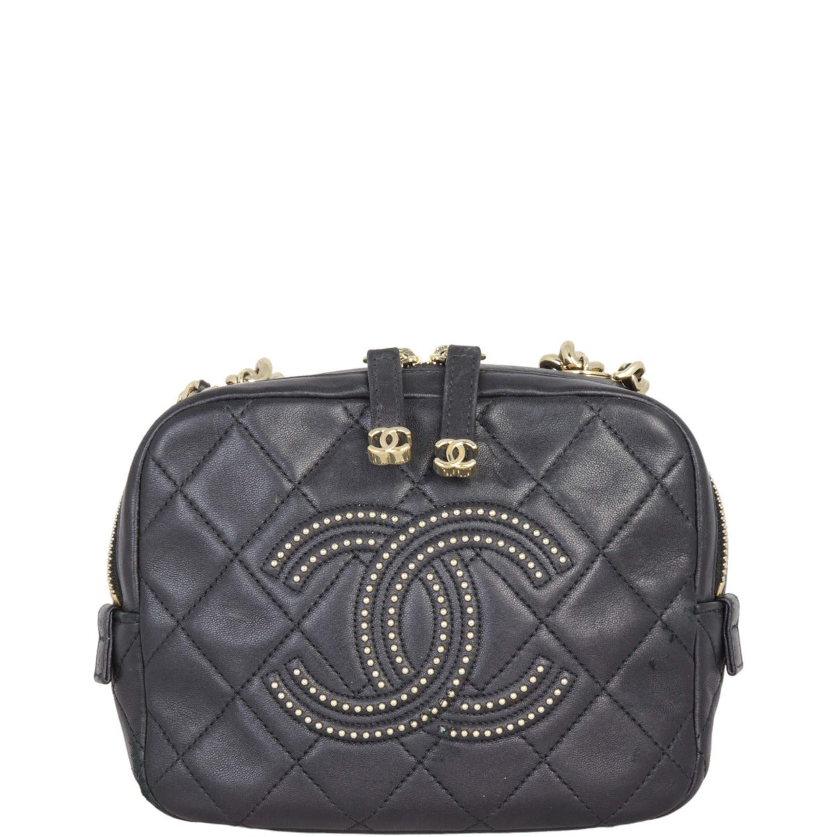 Chanel CC Studded Camera Bag Chain Handbag