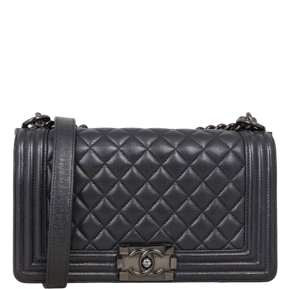 Chanel Boy Old Handbag Black Medium Old Medium29042024