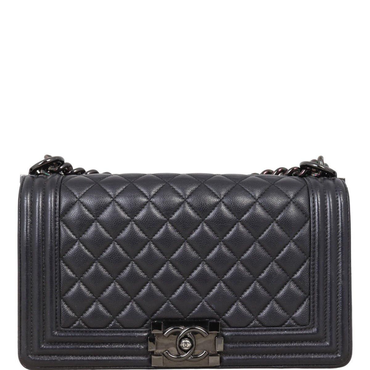 Chanel Boy Old Handbag Black Medium Old Medium29042024