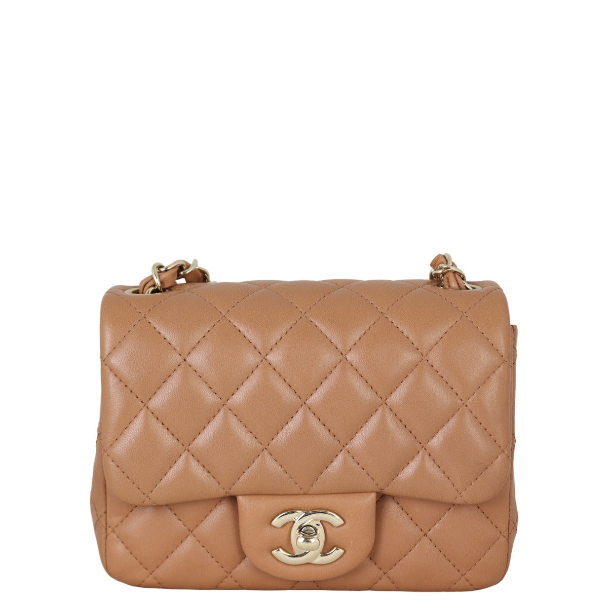 Chanel Classic Square Caramel Handbag Brown Mini Mini Bag