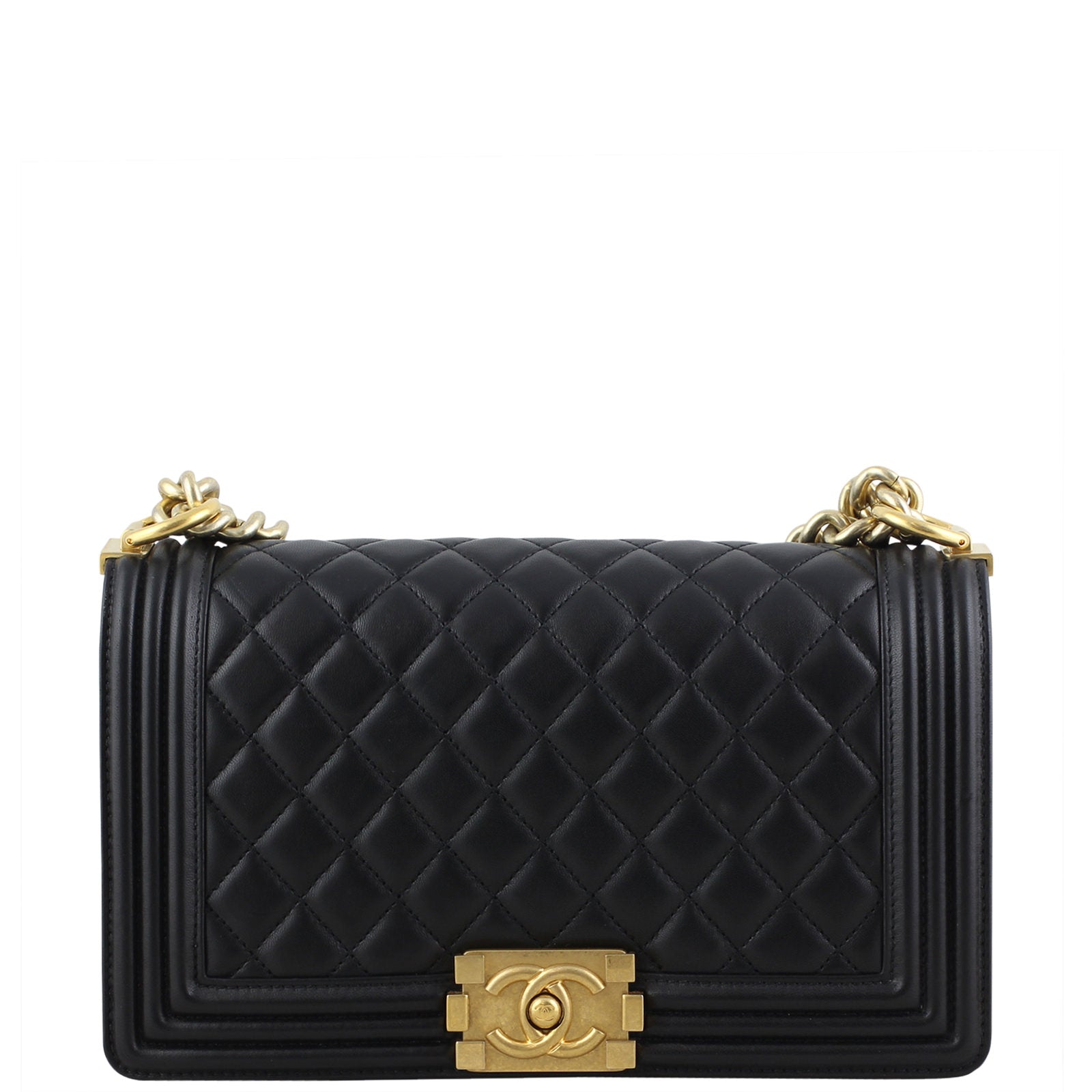 Chanel Boy Old 21 Series Handbag Black Medium