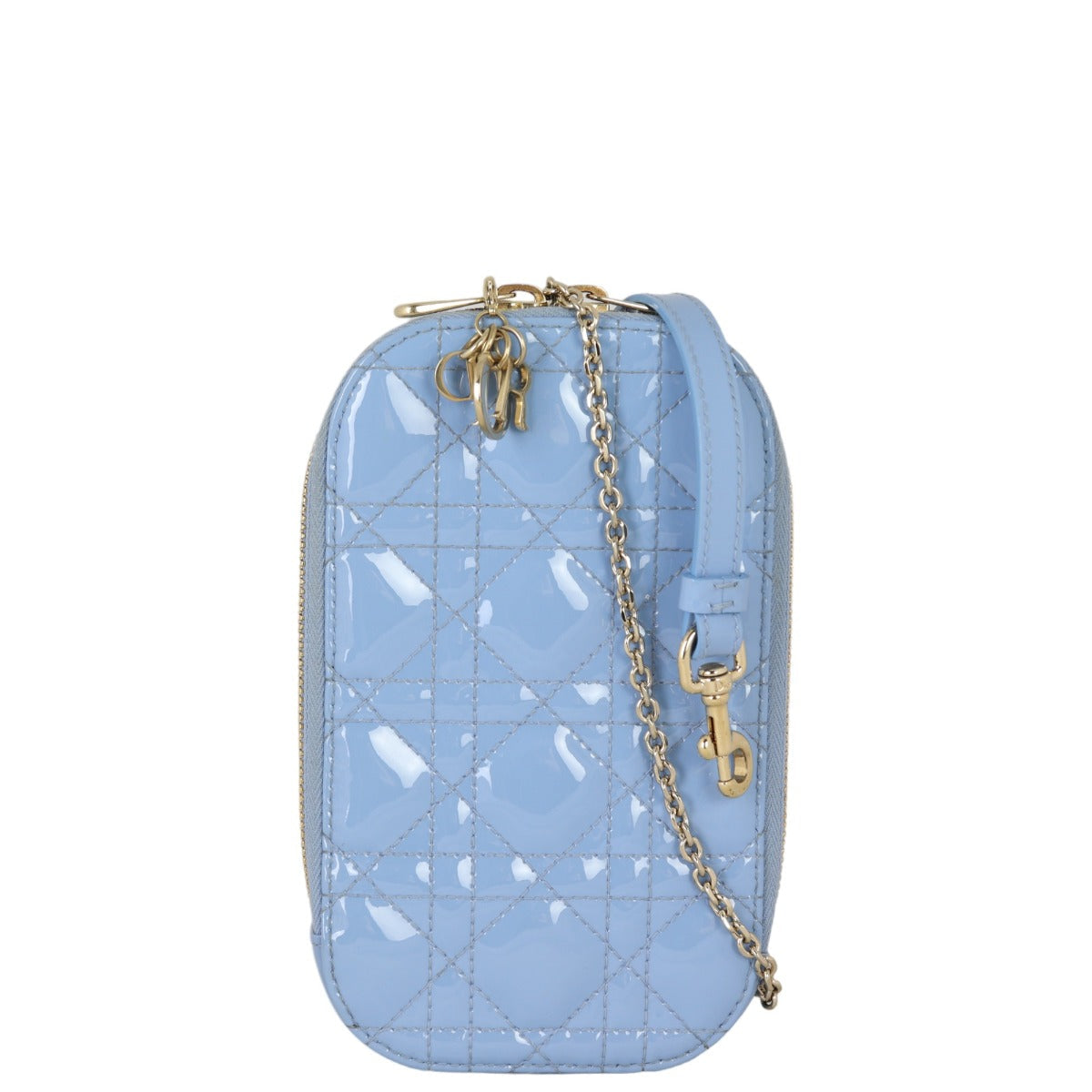 Dior Crossbody Bag Lady Phone Holder Patent Shoulder Bag