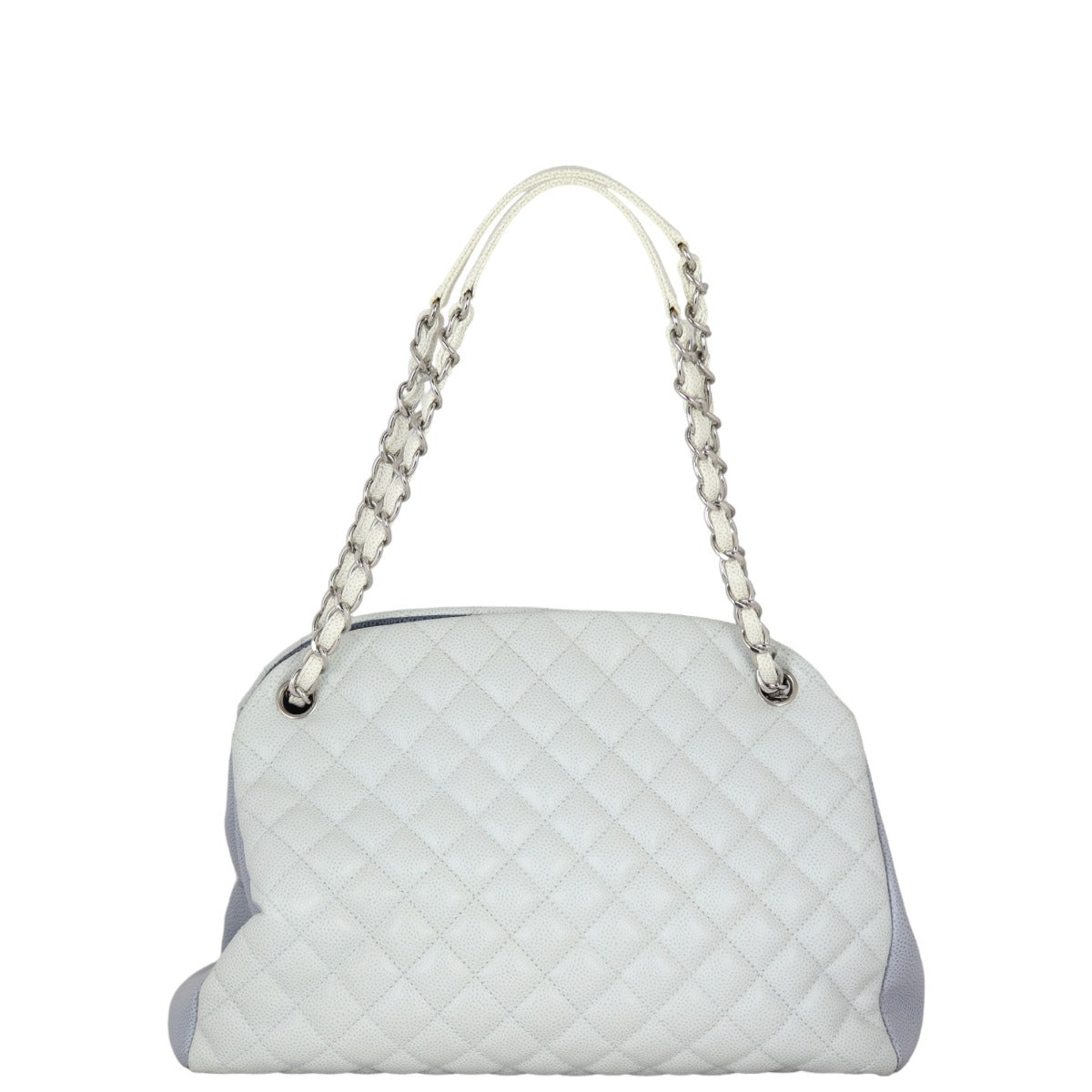 Chanel Mademoiselle Bowler Bag Blue Large Handbag