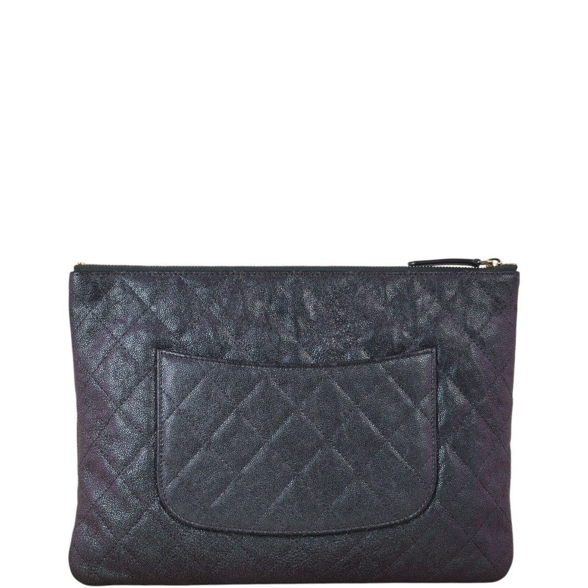 Chanel Night by the C Zip Pouch Handbag Black Clutch Bag