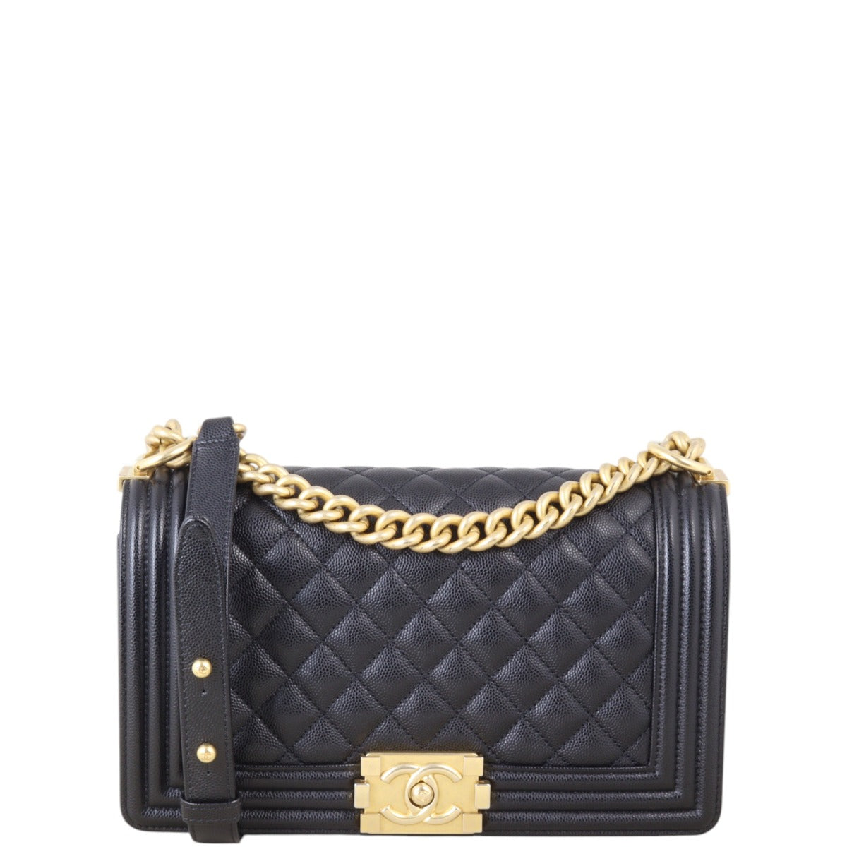 Chanel Boy Old Handbag Quilted Black Crossbody Bag