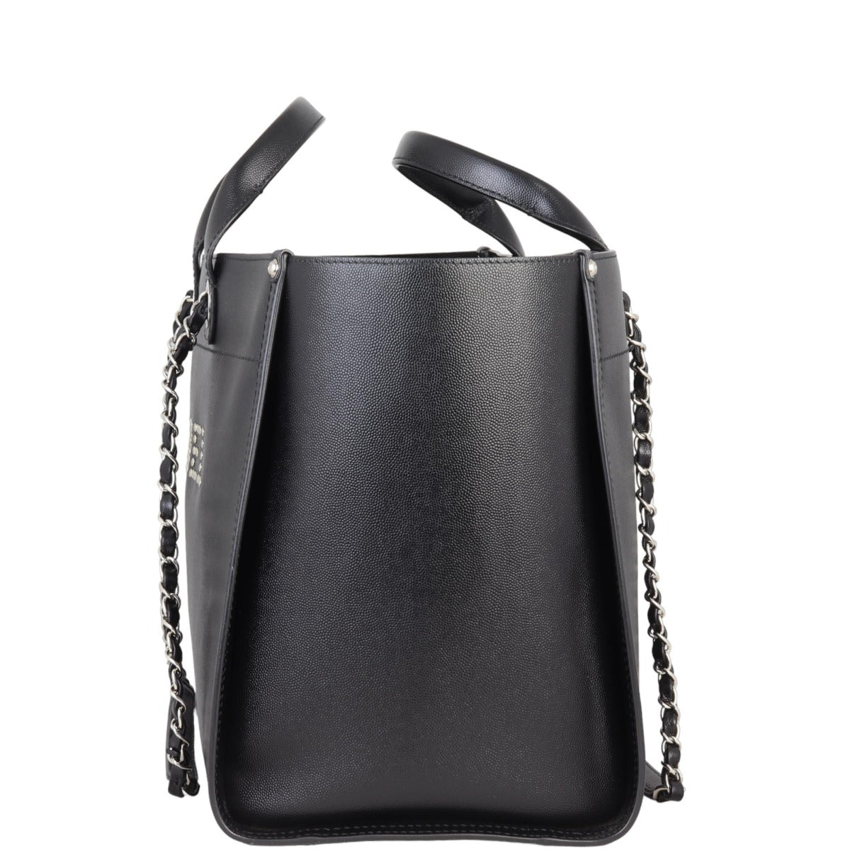 Chanel Deauville Studded Tote Leather Large Tote Bag