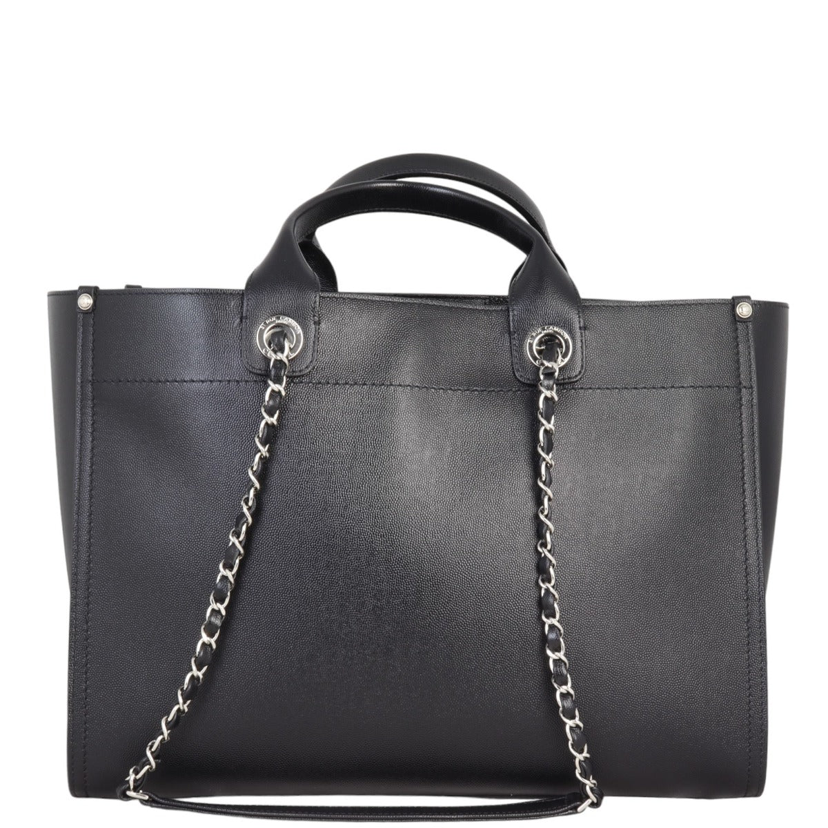 Chanel Deauville Studded Tote Leather Large Tote Bag