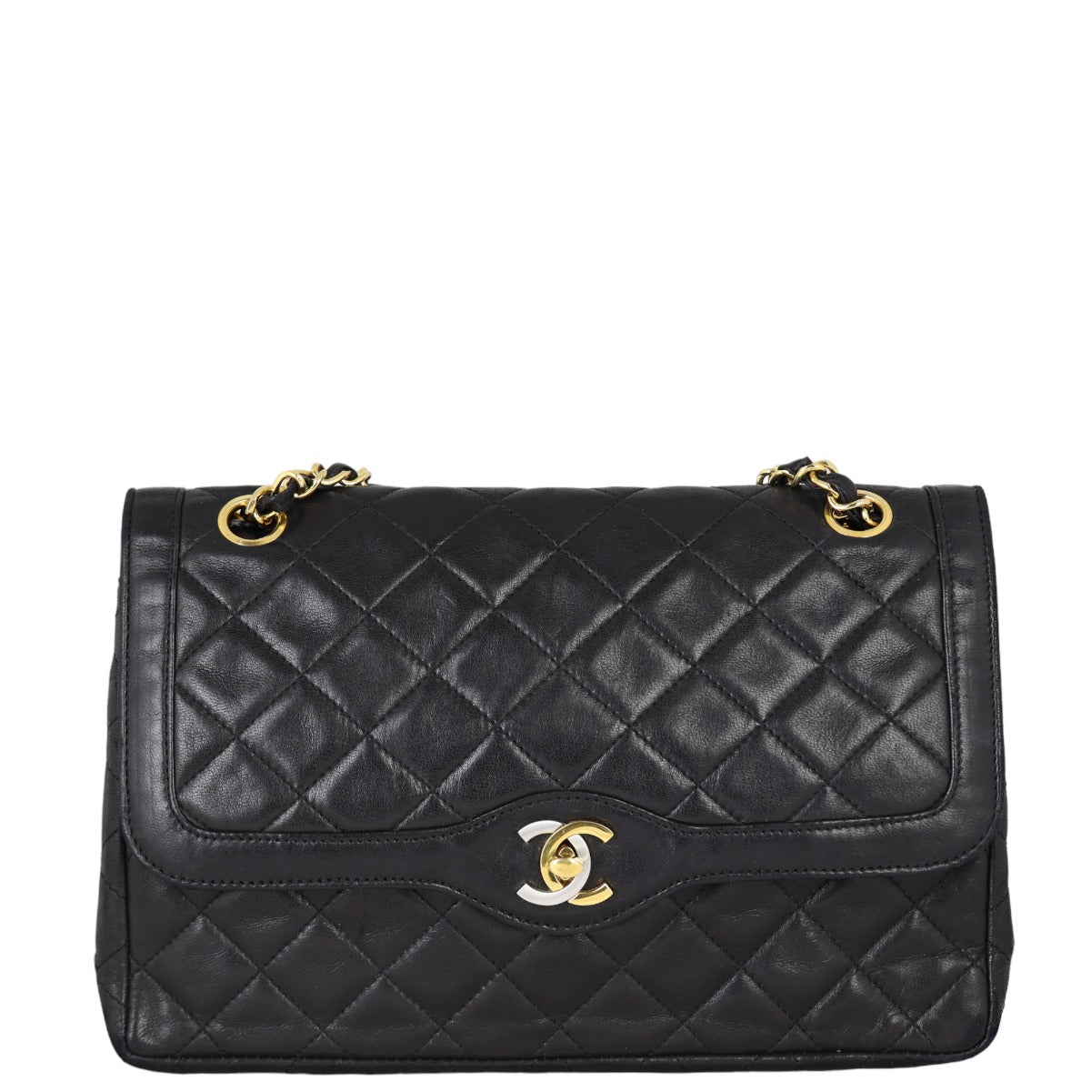 Chanel Two Tone CC Double Handbag Flap