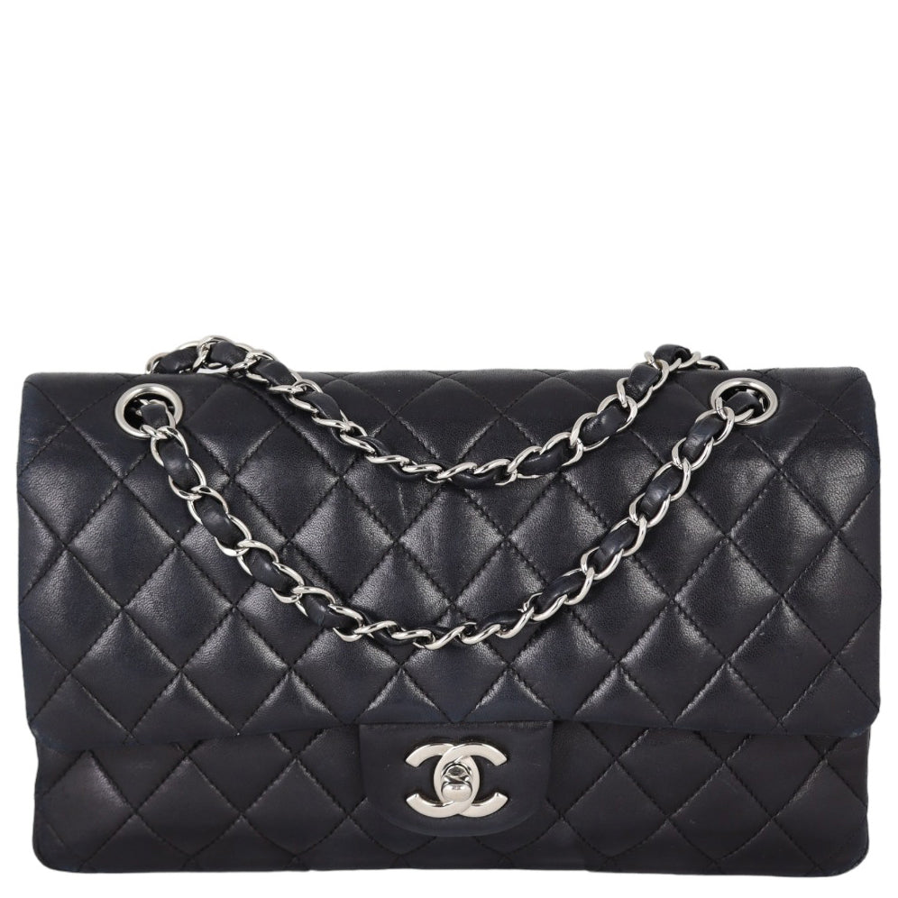 Chanel Classic Double Lambskin 12 Series Handbag Black Medium