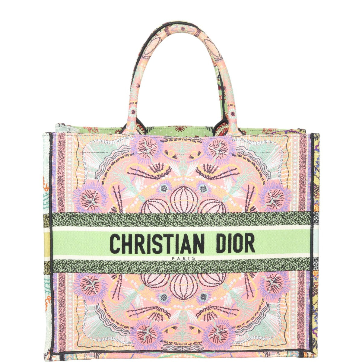 Dior Book Tote Embroidered Lights Handbag Large Tote Bag