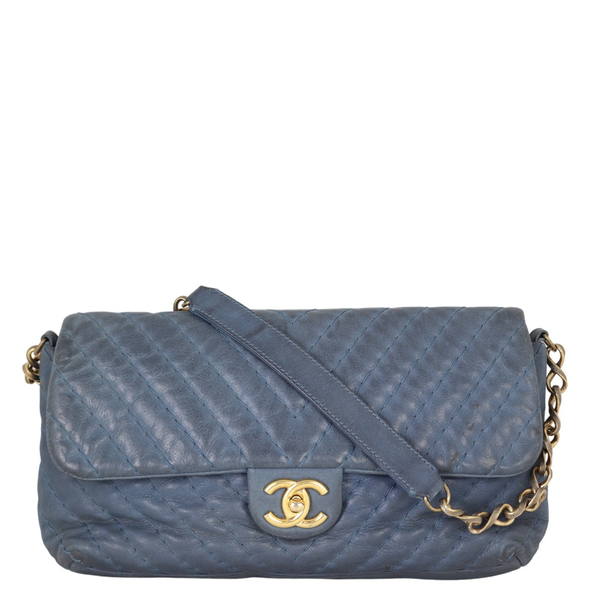 Chanel Paris-Byzance Surpique Chevron Bag Flap Handbag