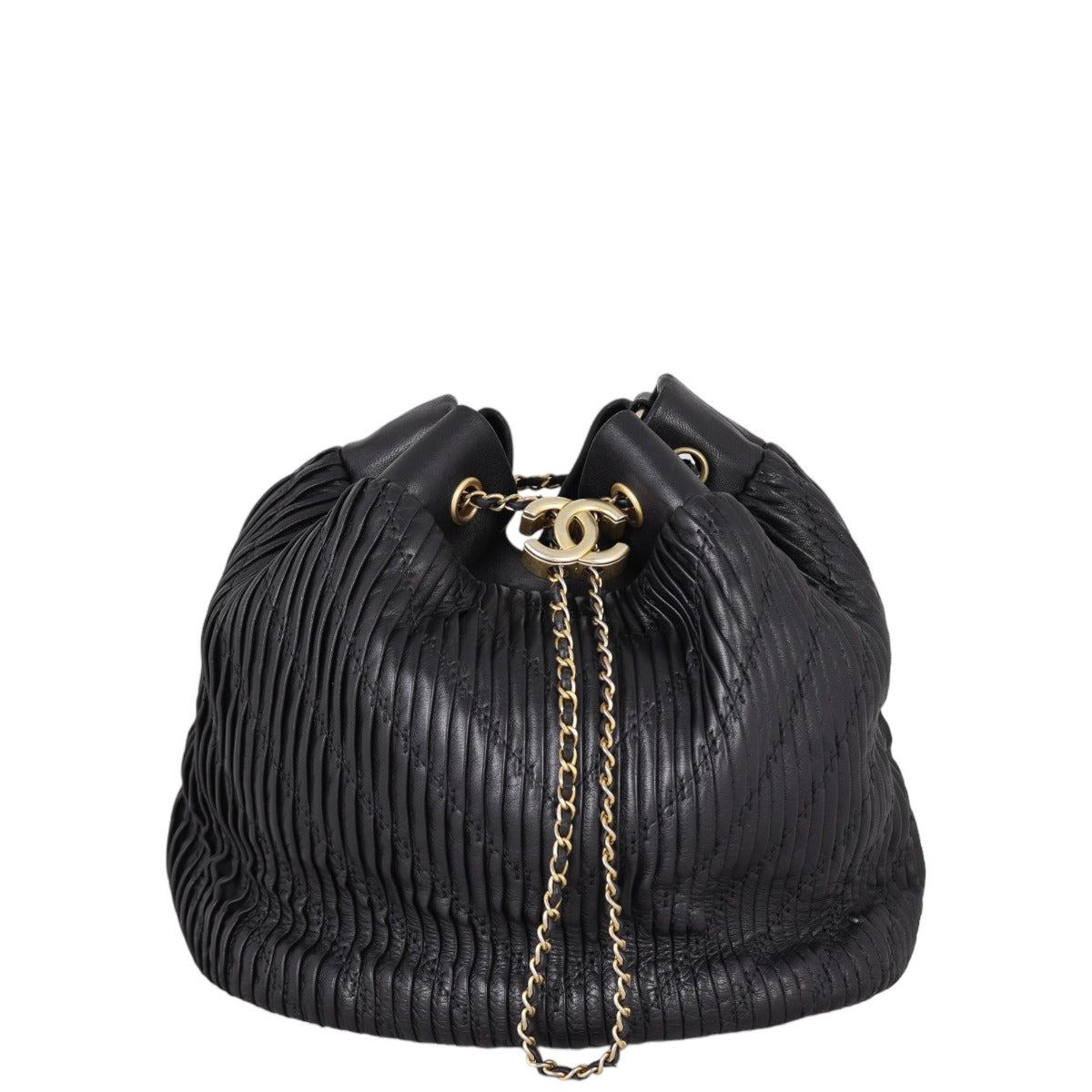 Chanel Coco Pleats Bag Medium Bucket Bucket Bag