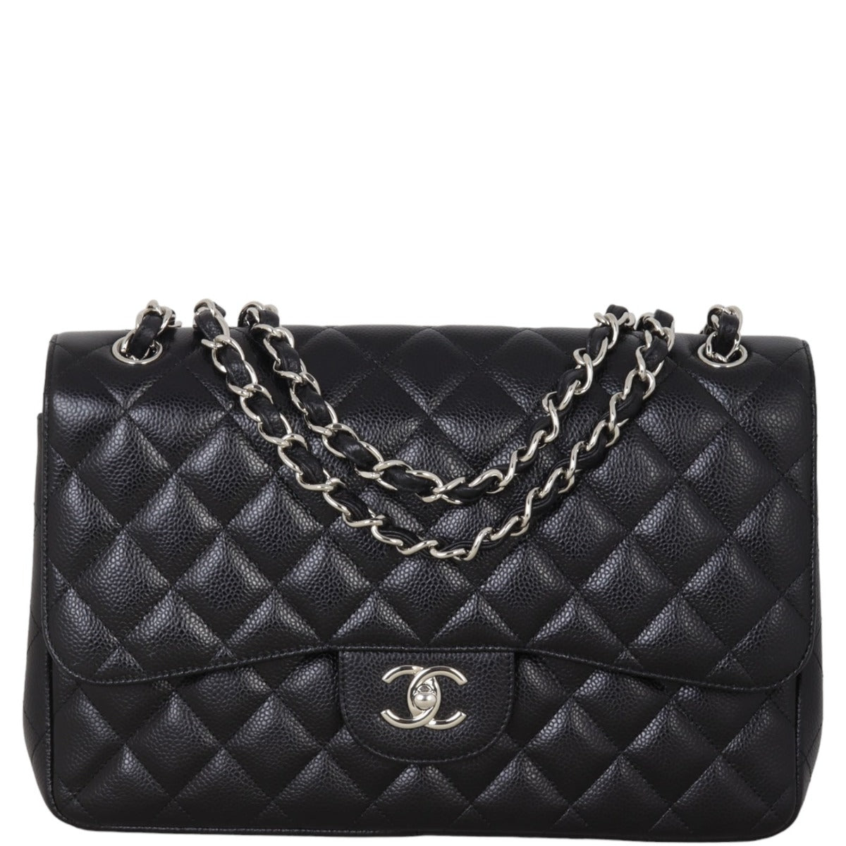 Chanel Classic Double Jumbo Handbag Black Flap Flap Jumbo28062024