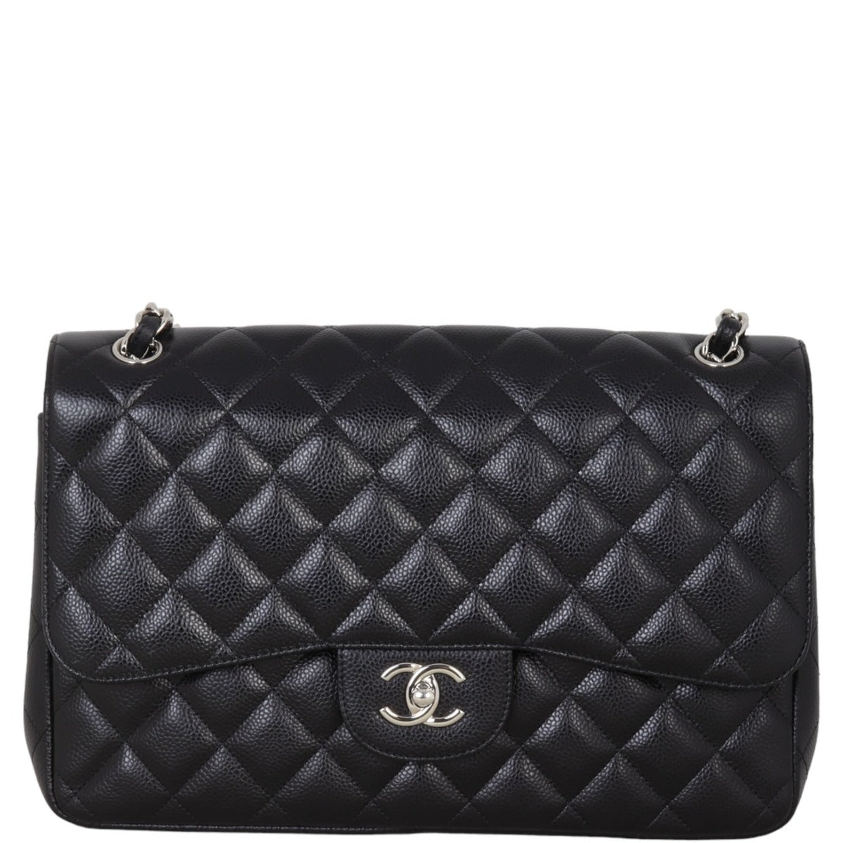 Chanel Classic Double Jumbo Handbag Black Flap Flap Jumbo28062024