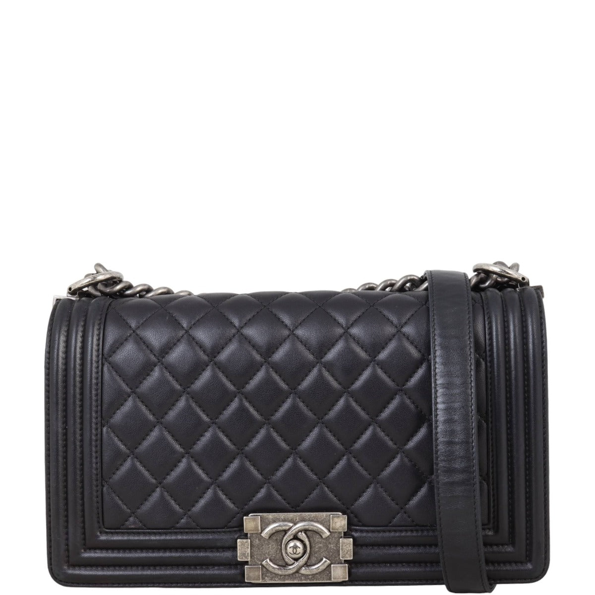 Chanel Boy Old 23 Series Handbag Black Medium