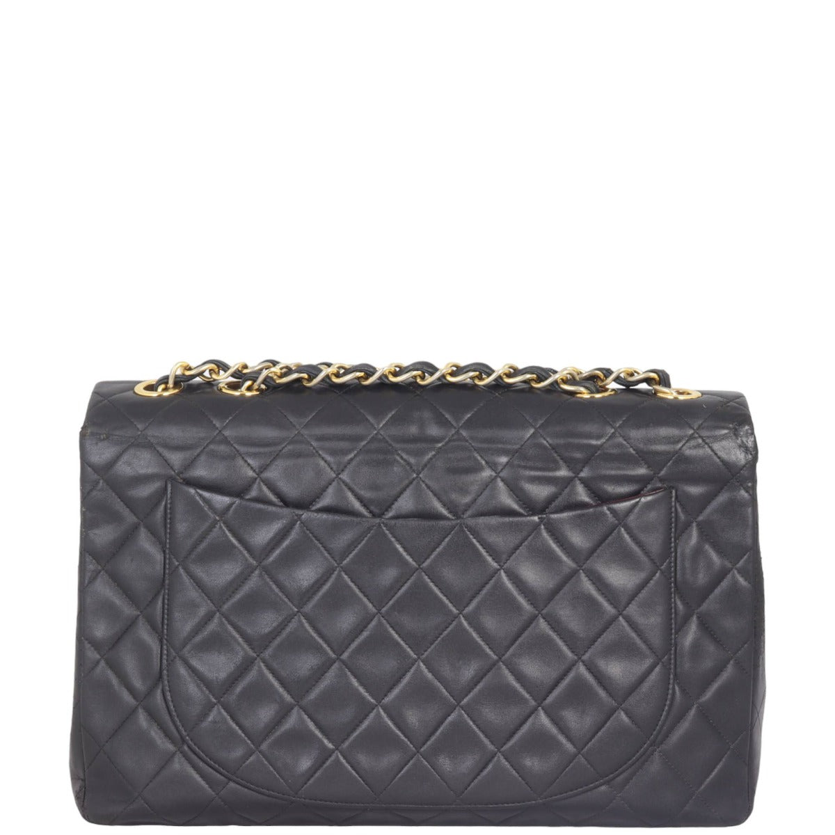 Chanel Maxi Jumbo XL Single Hardware Handbag Gold Flap