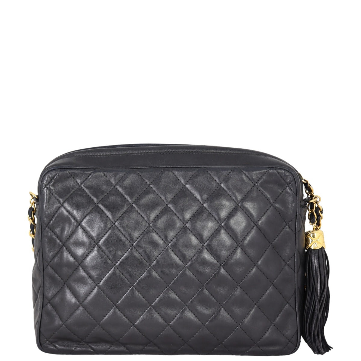 Chanel Camera Tassel Bag Lambskin Medium Handbag