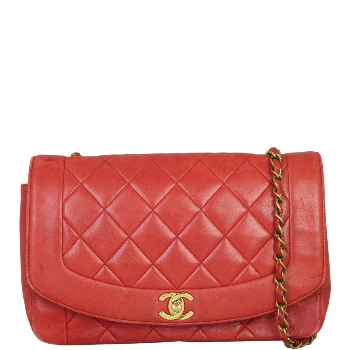 Chanel Diana Bag Red Medium Handbag