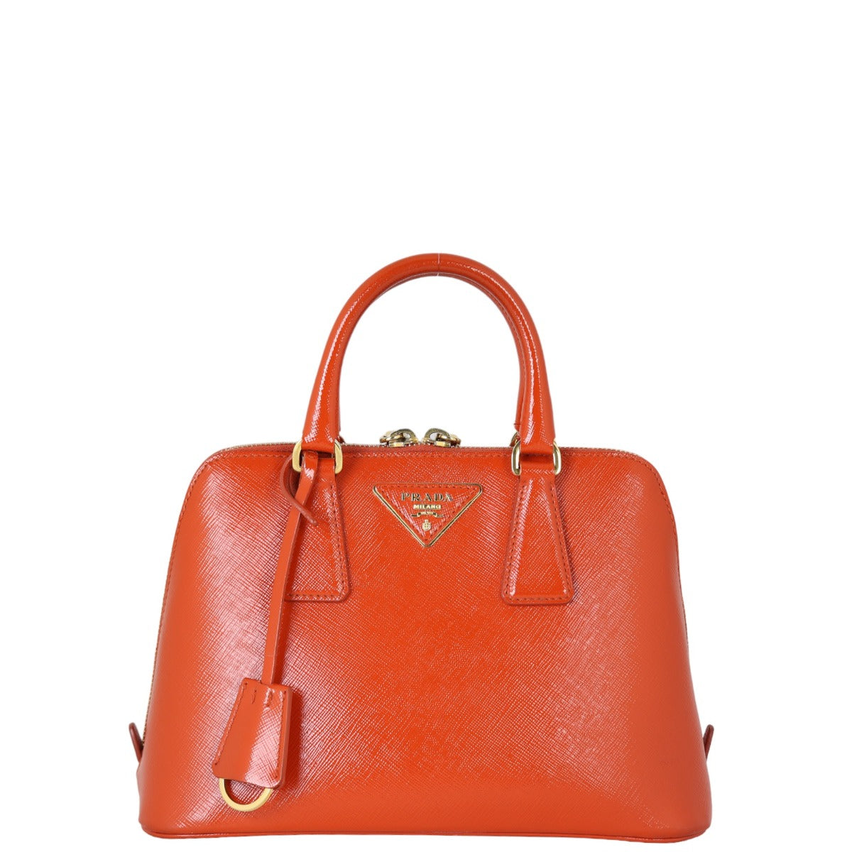 Prada Saffiano Vernice Lux Promenade Handbag Mini Travel Bag