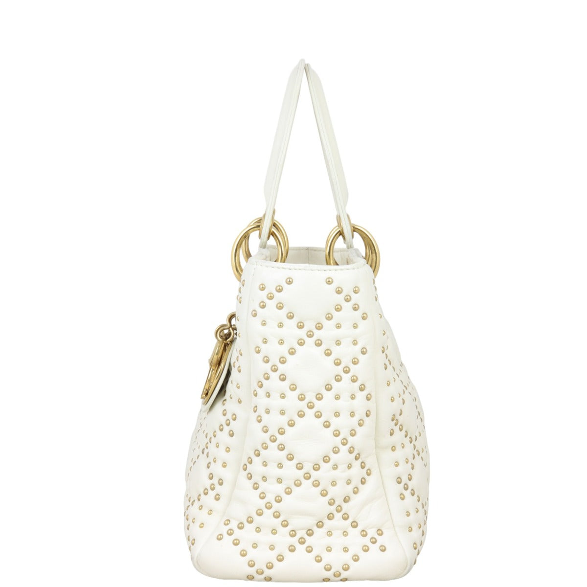 Dior Lady Soft Studded Handbag Medium Travel Bag