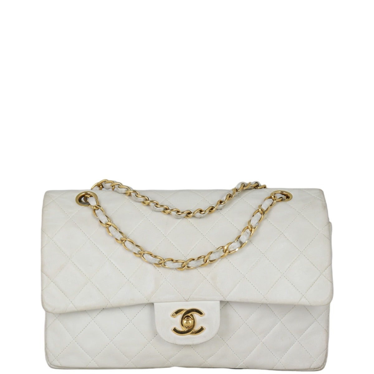 Chanel Classic Double Handbag Cream Medium