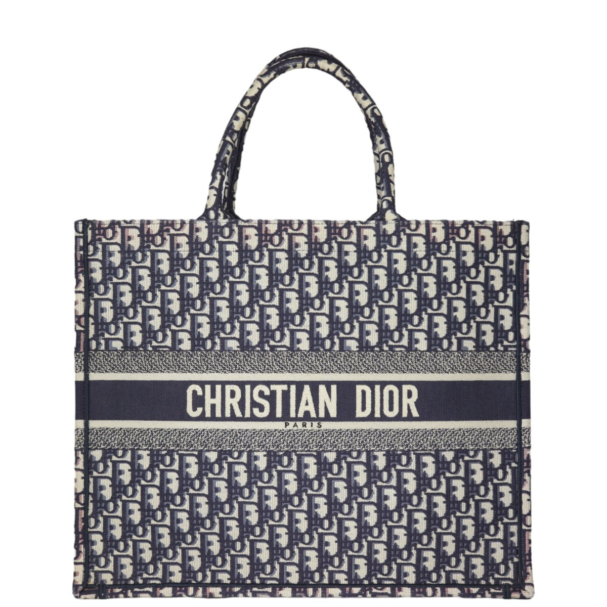 Dior Tote Bag Oblique Book Tote Canvas Large