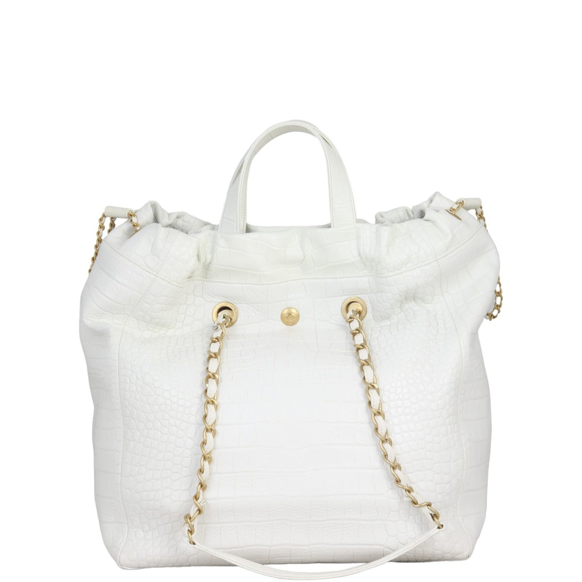 Chanel Shopping Tote Croc-Embossed Large Tote Bag