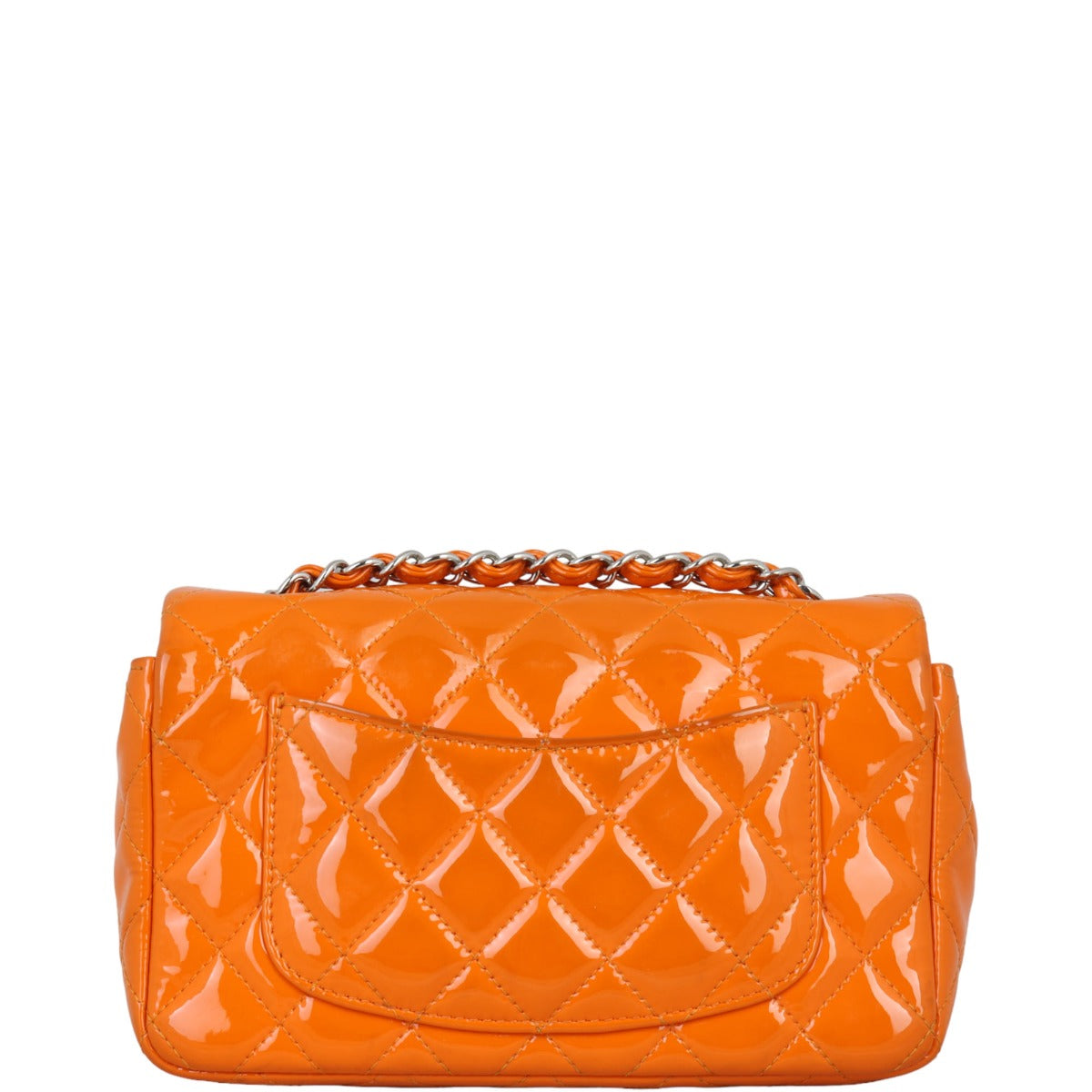 Chanel Classic Rectangular Bag Patent Orange Mini Mini Bag