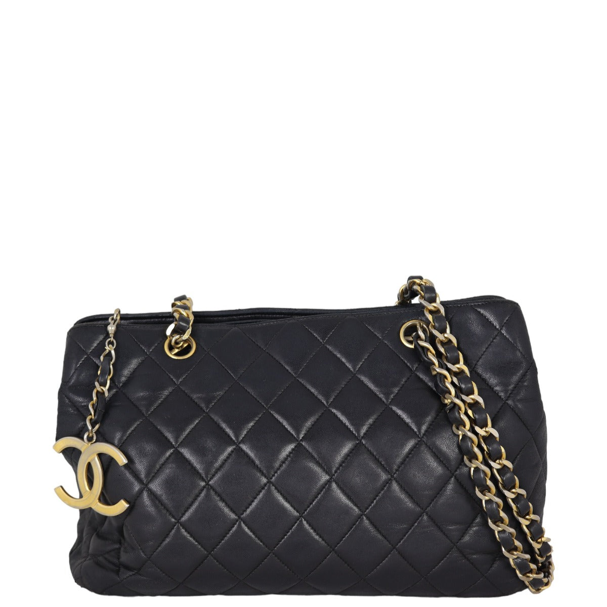 Chanel CC Zip Charm Tote Quilted Tote Bag