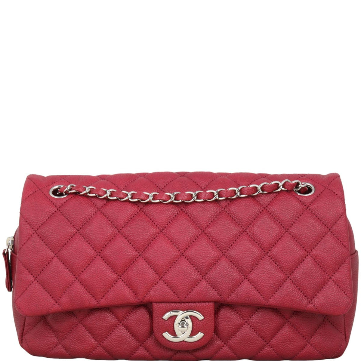 Chanel Easy Bag Jumbo Red Flap Handbag