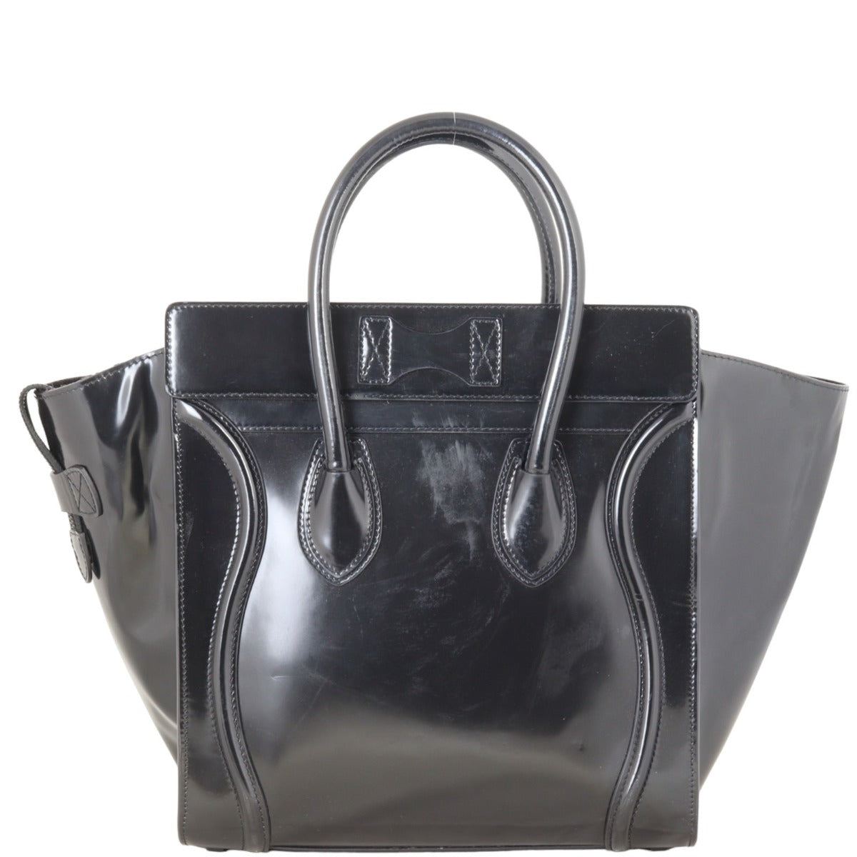 Celine Luggage Tote Patent Handbag Mini Tote Bag