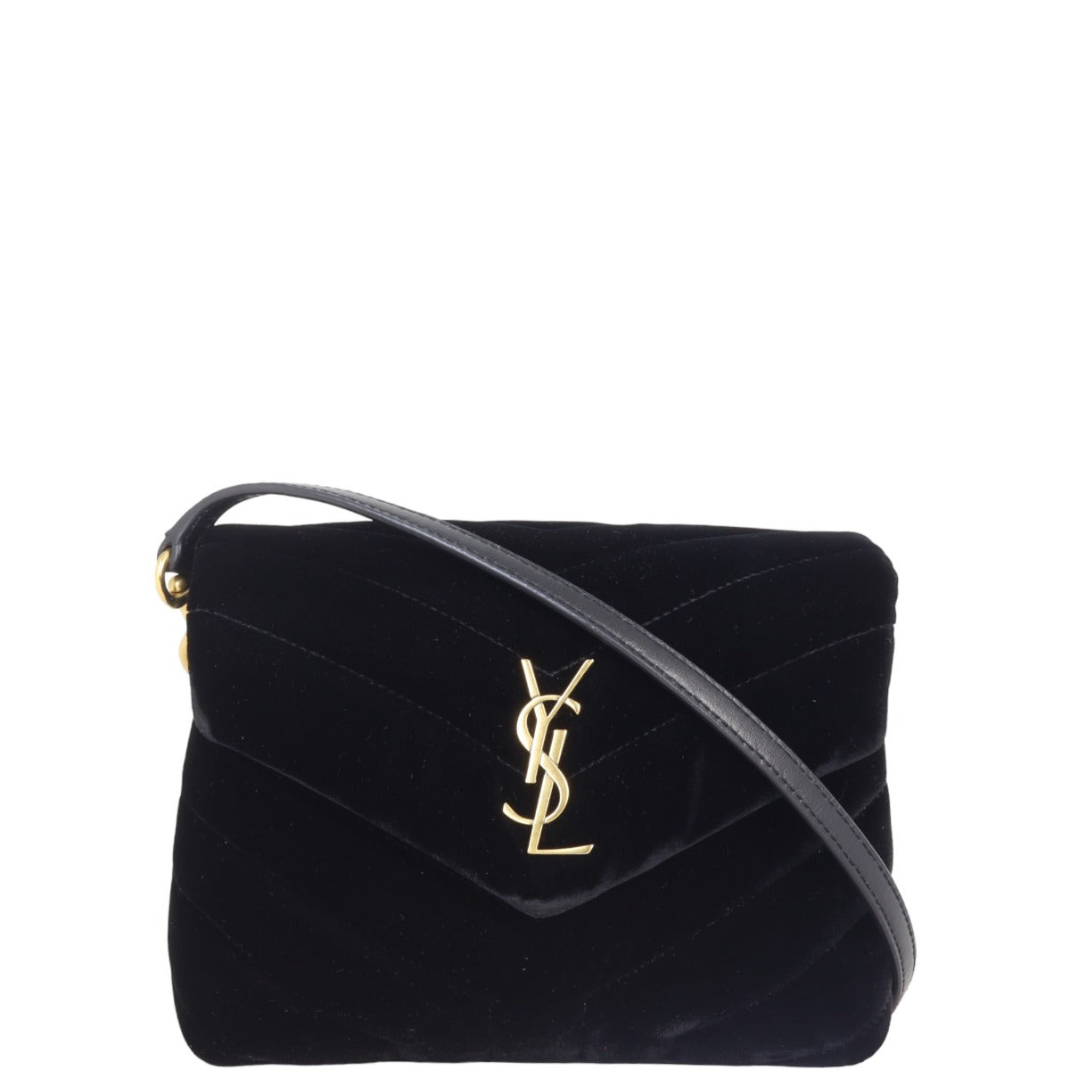 YSL Saint Laurent Saint Laurent Toy Loulou Velvet Crossbody Bag