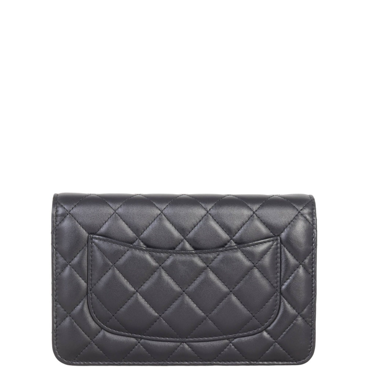 Chanel Classic Wallet on Lambskin Handbag Black Gold