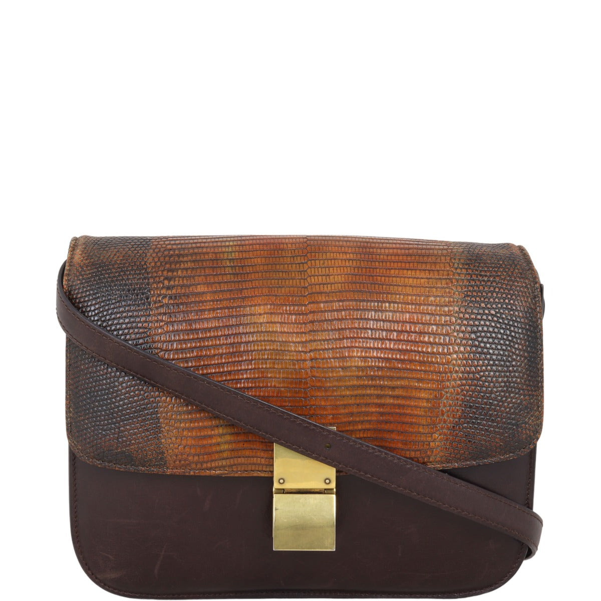 Celine Classic Lizard Bag Medium Travel Bag