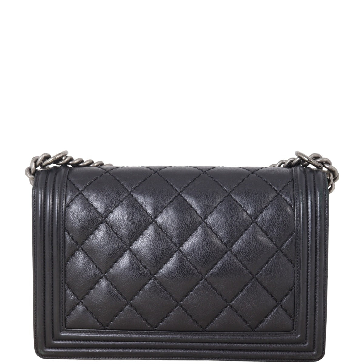 Chanel Boy New Wild Stitch Handbag Black Medium