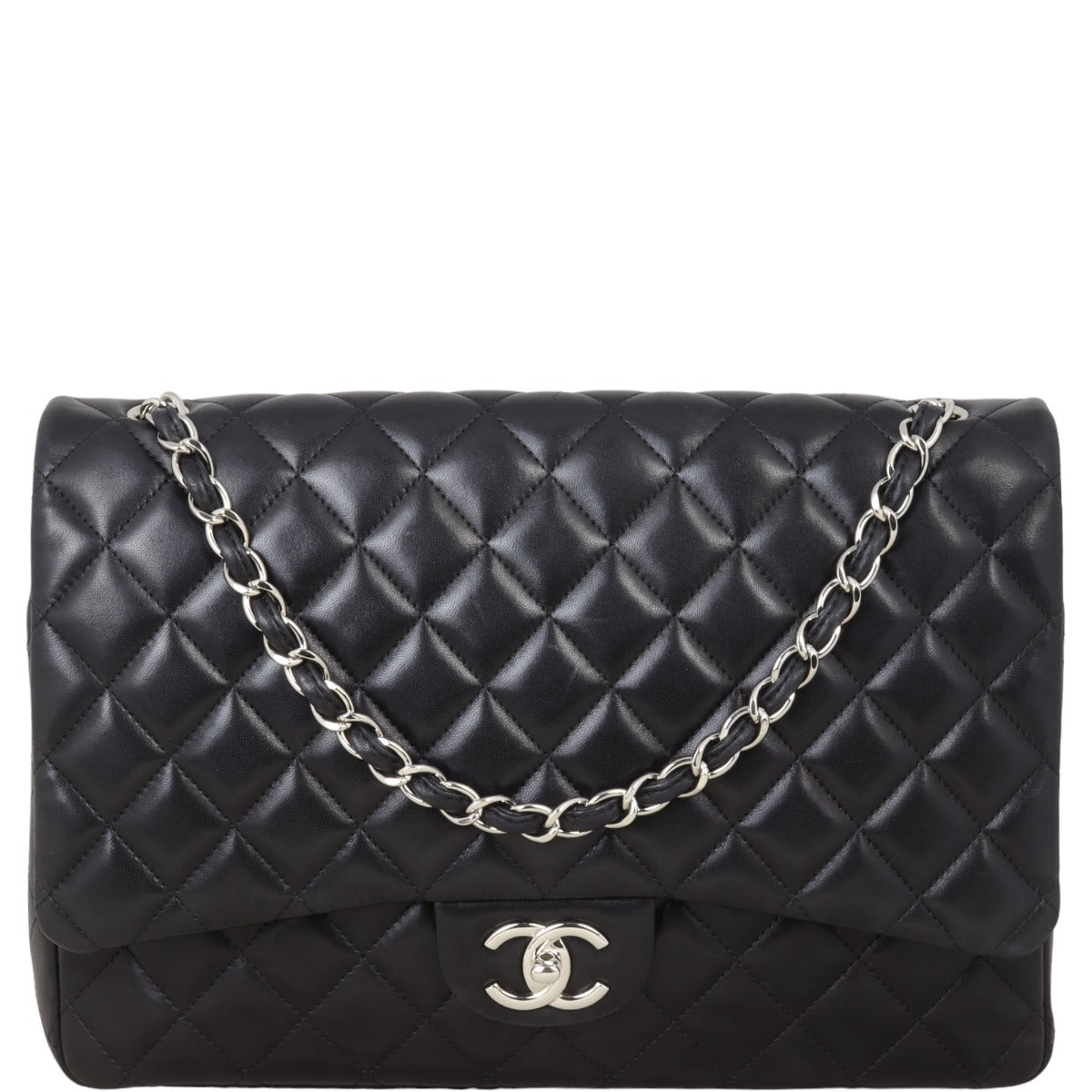 Chanel Classic Double Maxi Handbag Black Flap