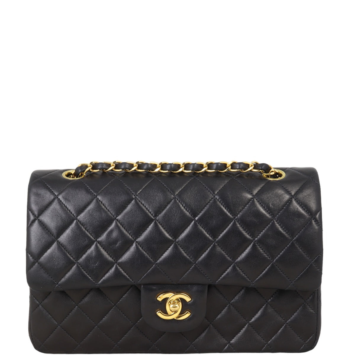 Chanel Classic Double Lambskin Handbag Medium Flap