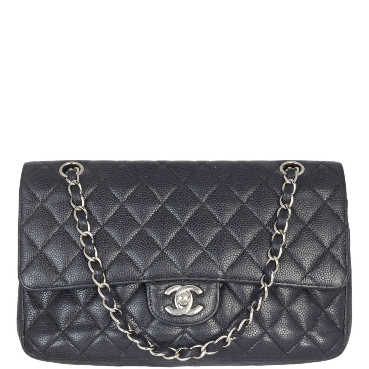 Chanel Classic Double Caviar 12 Series Handbag Medium Flap