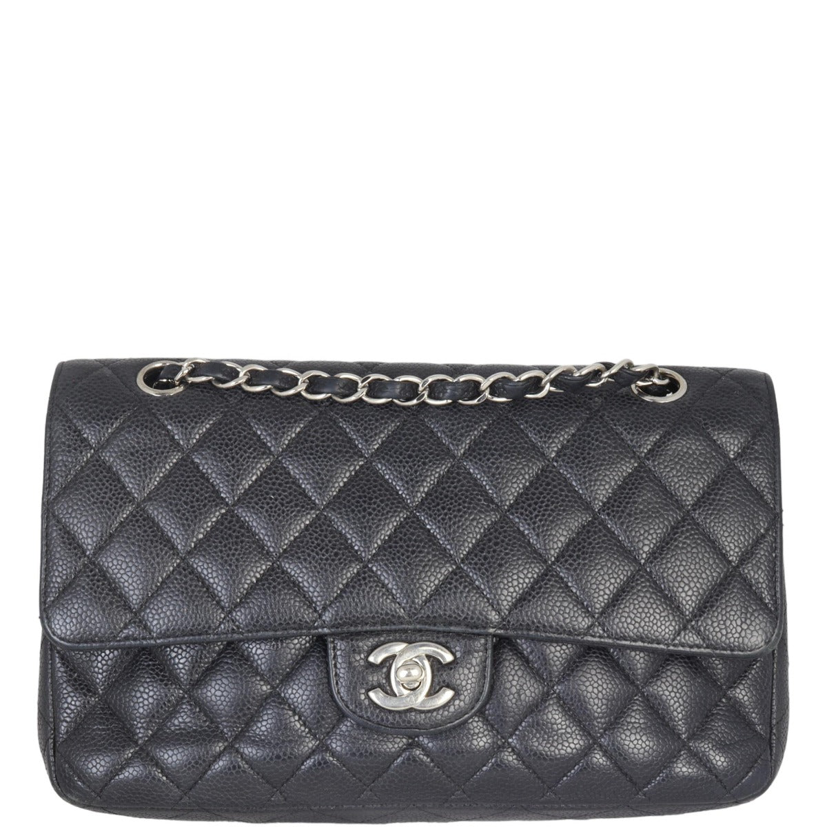 Chanel Classic Double Caviar 12 Series Handbag Medium Flap