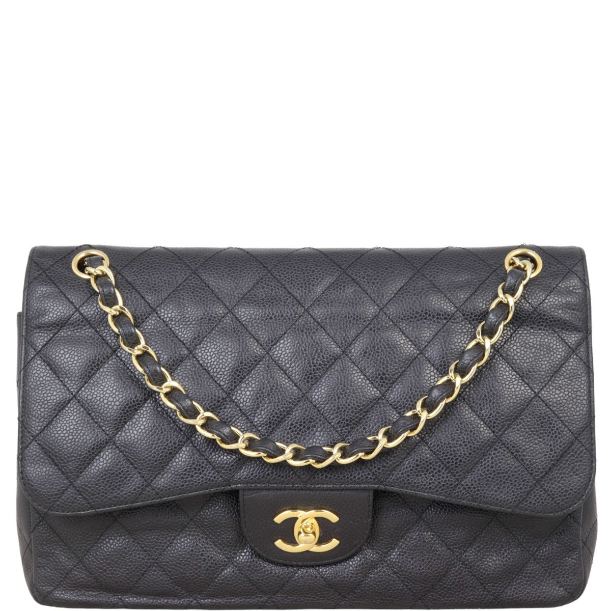 Chanel Classic Double Jumbo Handbag Black Flap Flap Jumbo20052024
