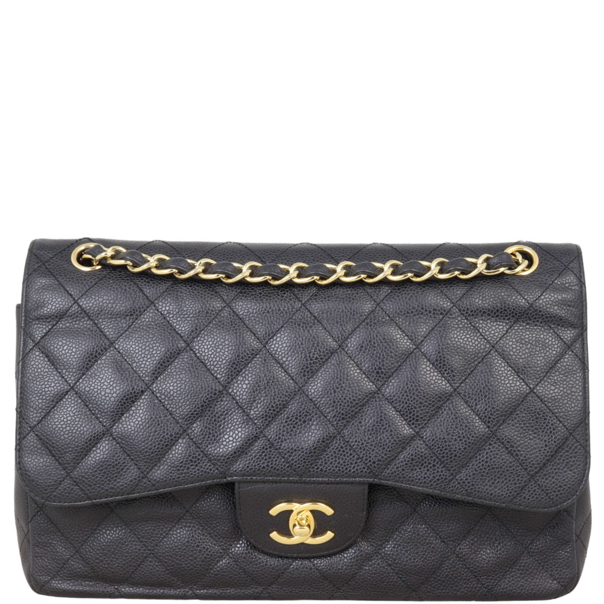 Chanel Classic Double Jumbo Handbag Black Flap Flap Jumbo20052024