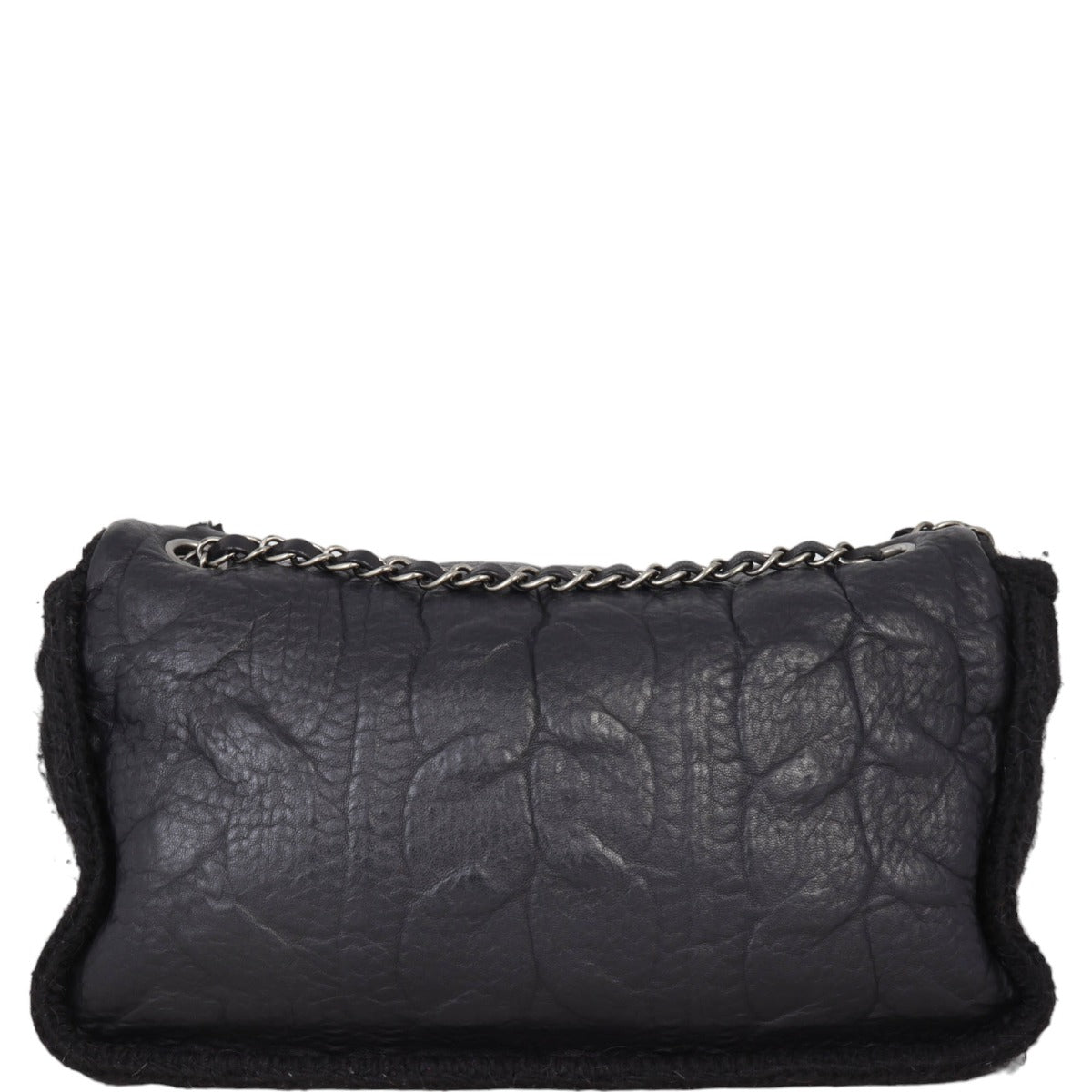 Chanel Chic Knit Bag Wool Flap Handbag