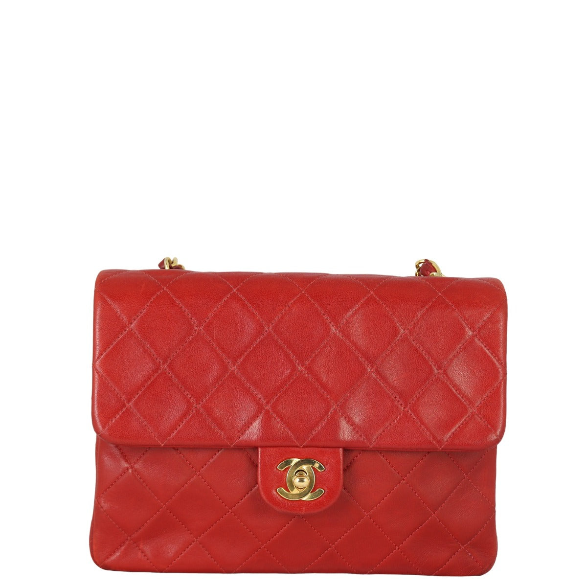 Chanel CC Bag Red Flap Handbag