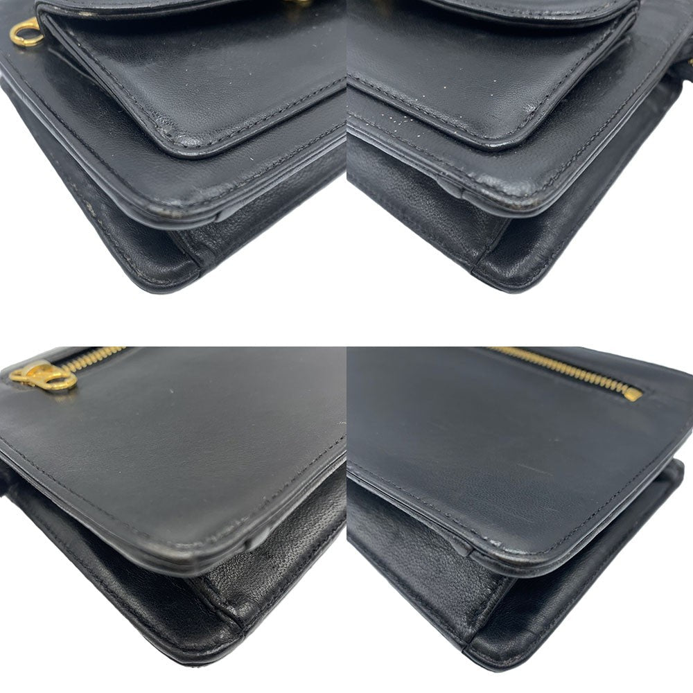 Chanel Leather Clutch Bag Black