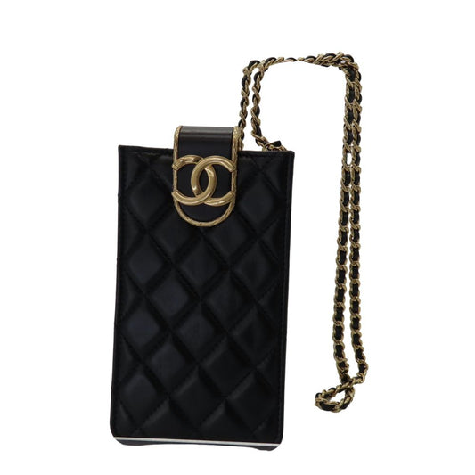 Chanel Lambskin Coco Mark Phone Case Crossbody