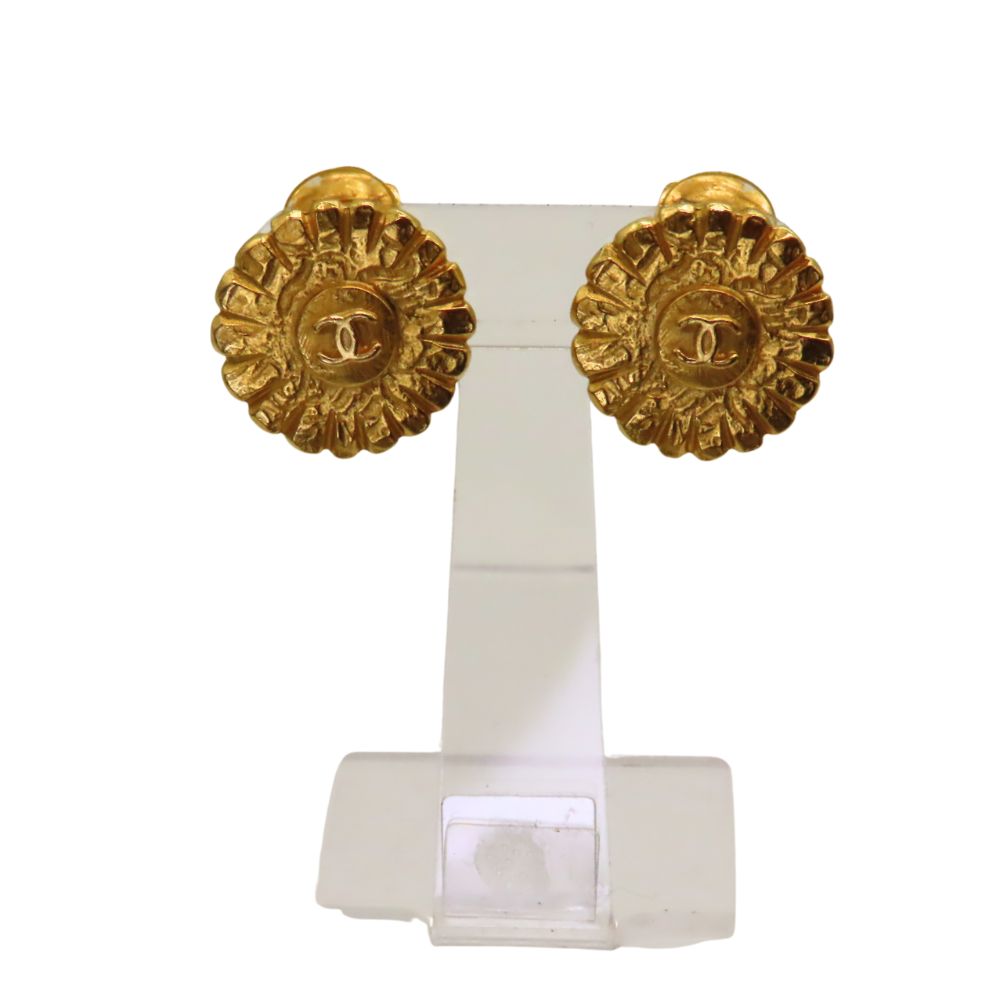 Chanel Autumn Cc Flower Earrings