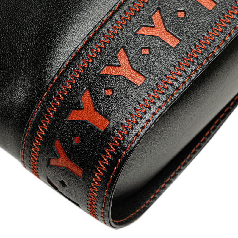YSL Saint Laurent Cutout Shoulder Bag Leather