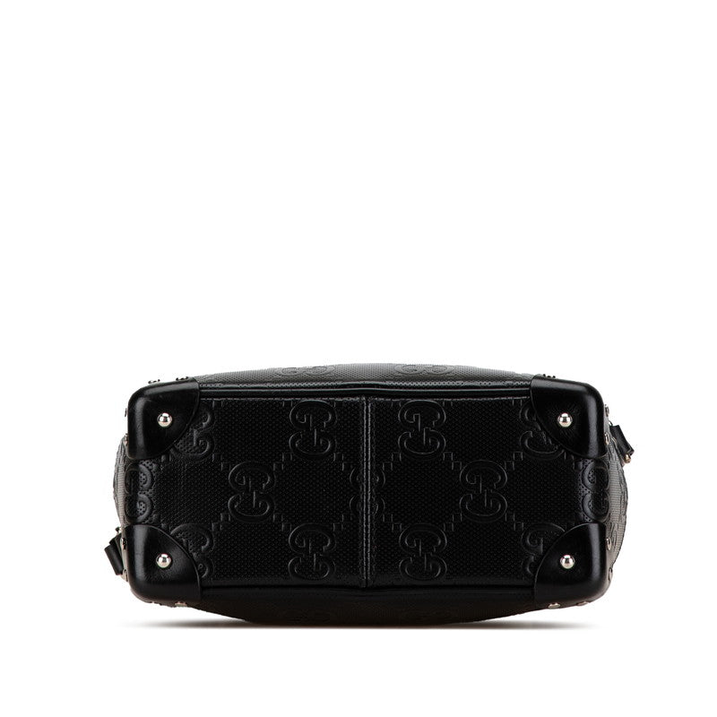 Gucci Embossed Shoulder Bag Leather